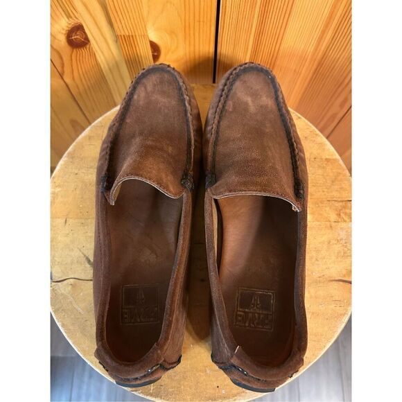Frye Men's Driving Brown Suede Loafers Shoes sz 8 - Picture 5 of 8